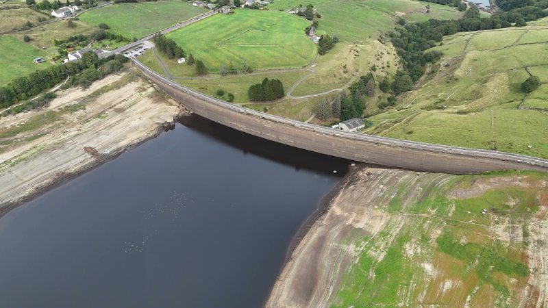 Aerial view of a farm dam